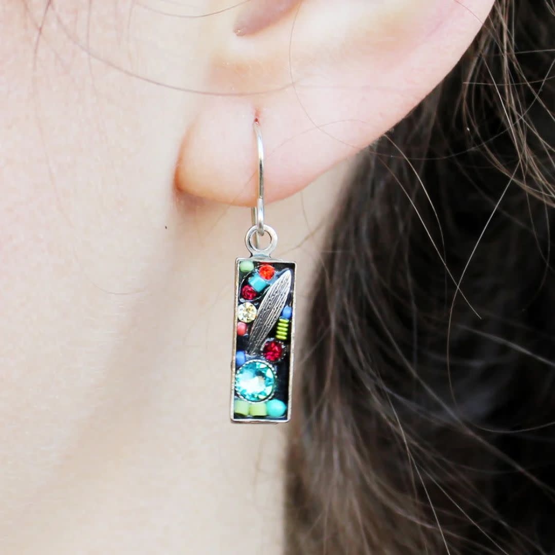 Firefly Luxe Small Rectangle Earring - Multicolor