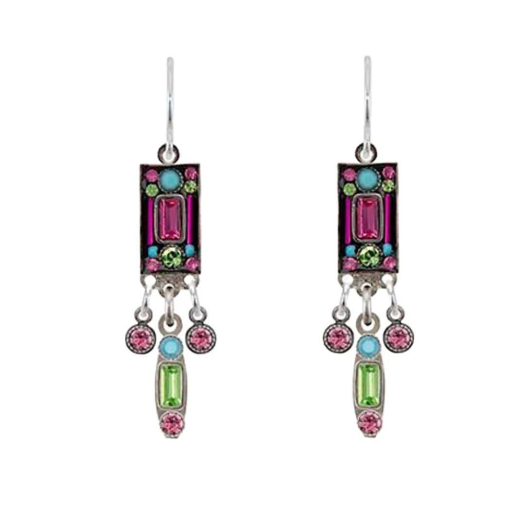 Firefly Architectural Medium Drop Earring-Rose