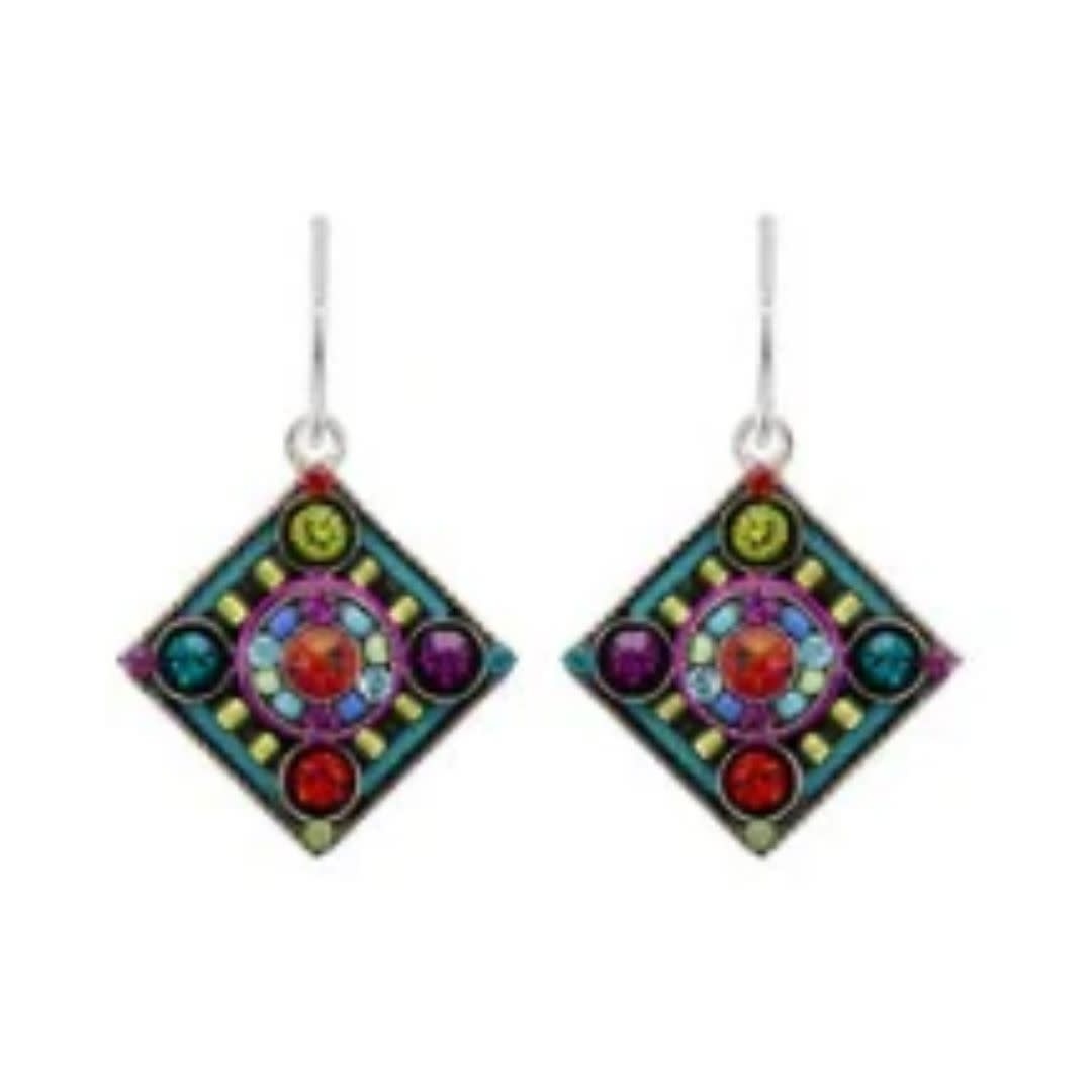 Firefly Diamond Shaped Earring -  Multicolor