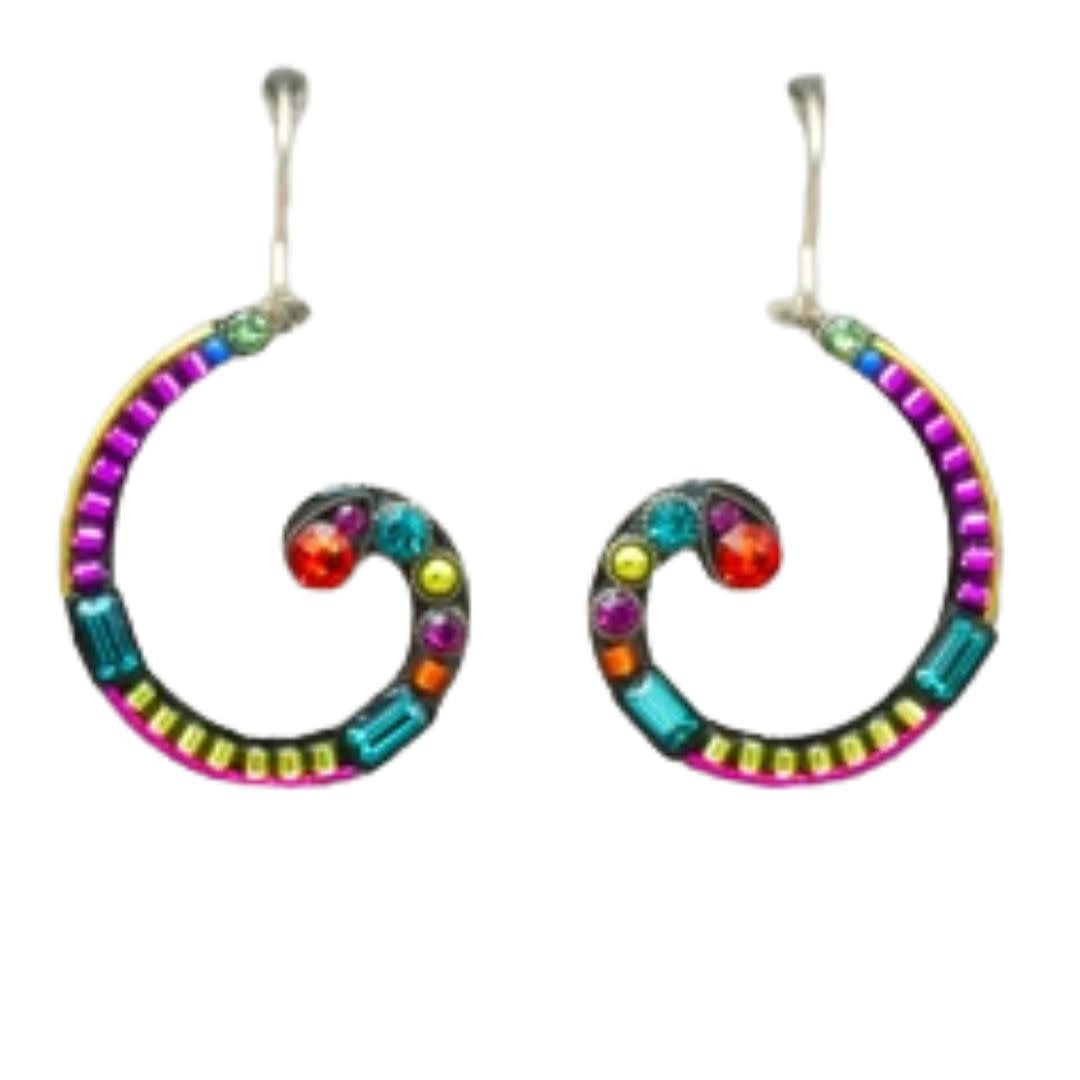 Firefly Spiral Earring-Multicolor