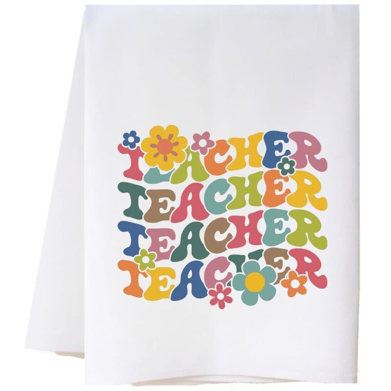Cora & Pate (Southern Sisters) Retro Teacher Flour Sack Towel