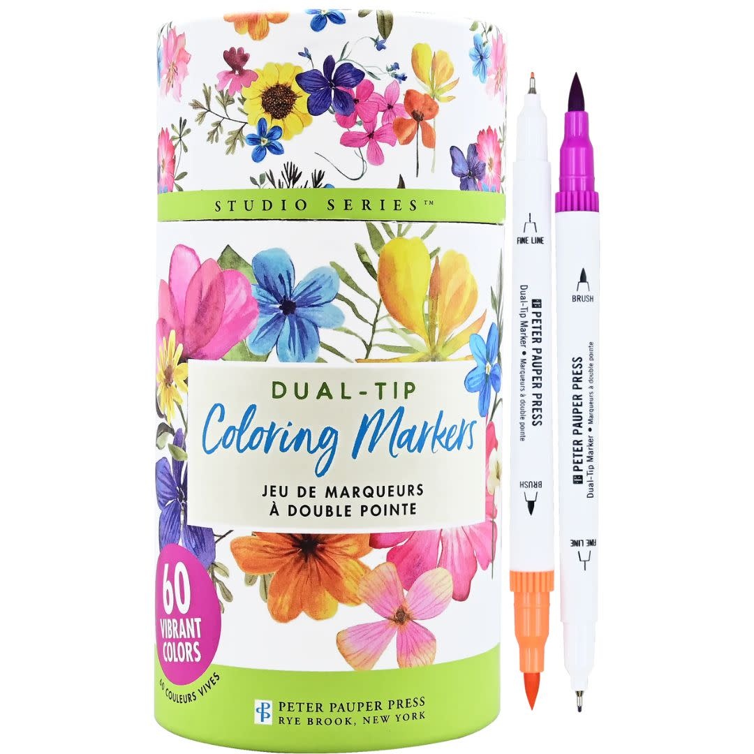Peter Pauper Studio Series Dual-Tip Coloring Markers (60)