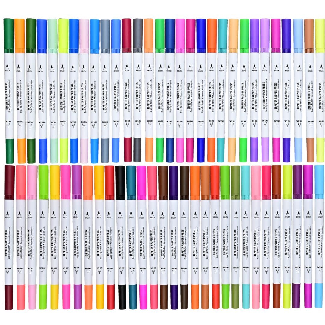 Peter Pauper Studio Series Dual-Tip Coloring Markers (60)