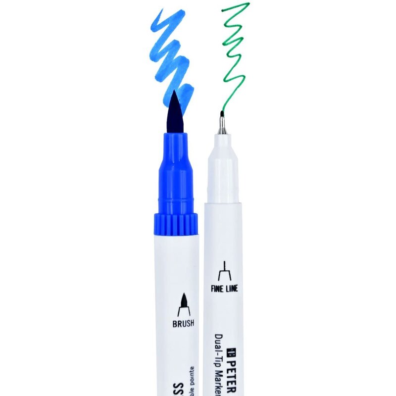 Peter Pauper Studio Series Dual-Tip Coloring Markers (60)