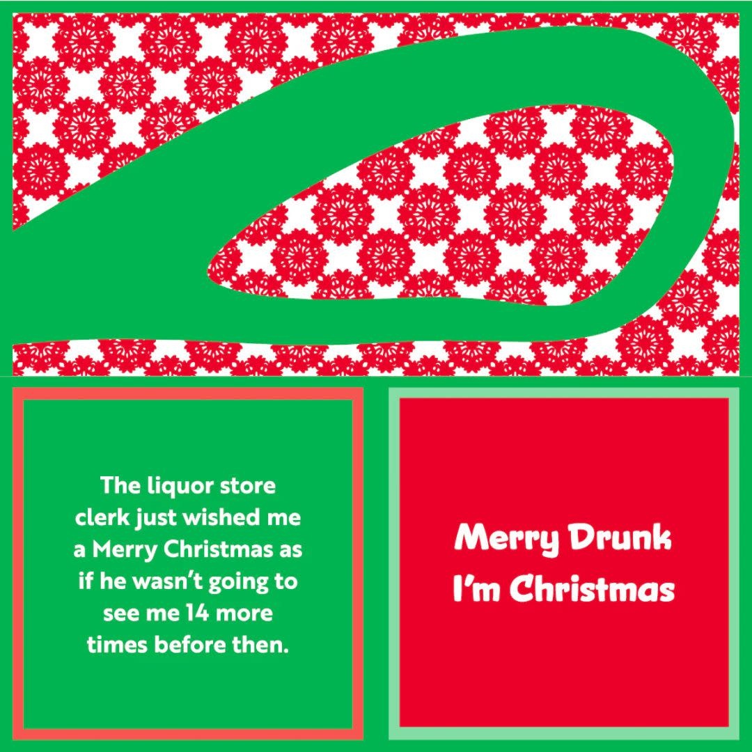 Drinks On Me Xmas Merry Drunk Napkin