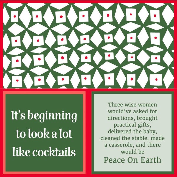 Drinks On Me Xmas Peace on Earth Napkin