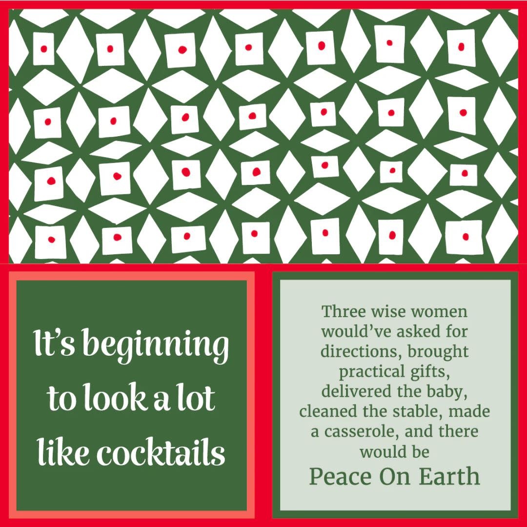 Drinks On Me Xmas Peace on Earth Napkin