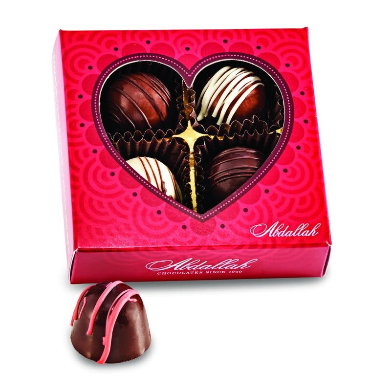 Abdallah Candies 1.6 oz Valentine Mini Truffle Box