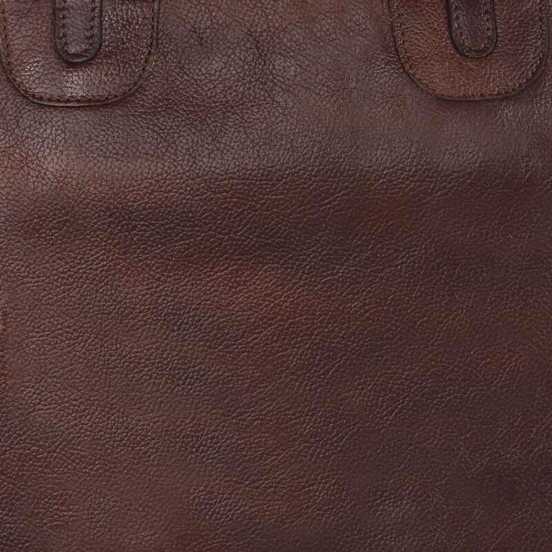 Vaan & Co. Ryan Leather Tote Deep Brown