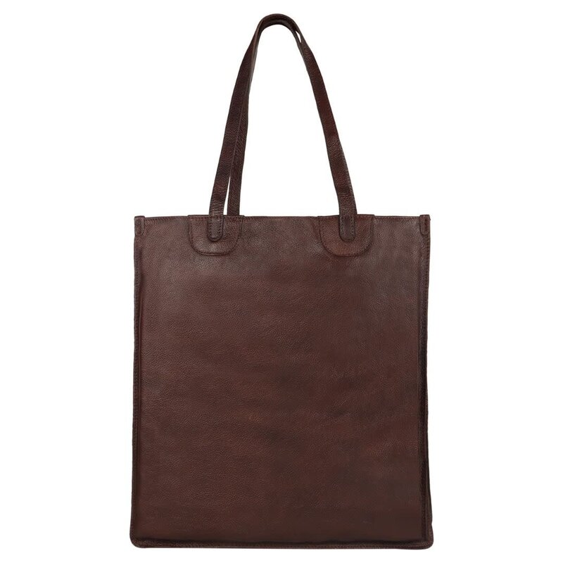 Vaan & Co. Ryan Leather Tote Deep Brown