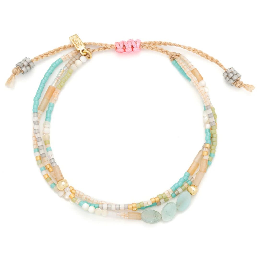 Scout Curated Wears Courage Mixed Media Bracelet Amazonite & Gold