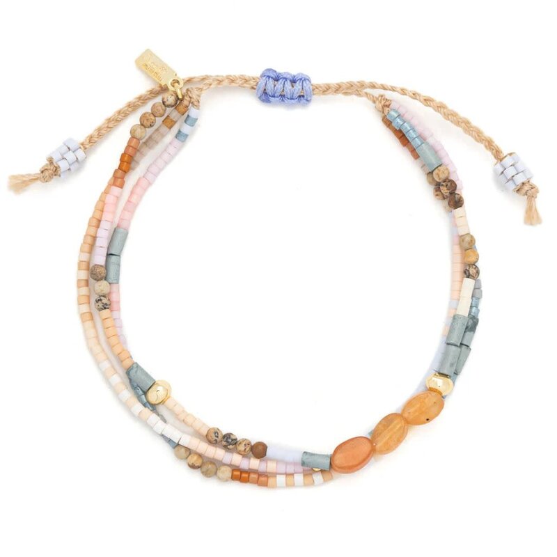 Scout Curated Wears Inspiration Mixed Media Bracelet Red Aventurine & Gold