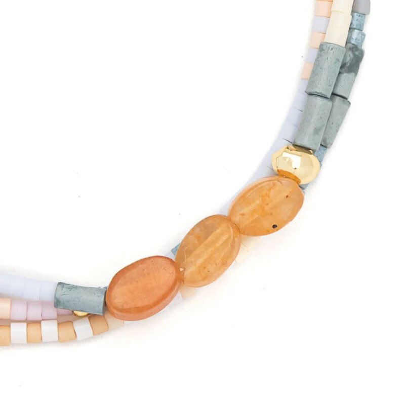 Scout Curated Wears Inspiration Mixed Media Bracelet Red Aventurine & Gold