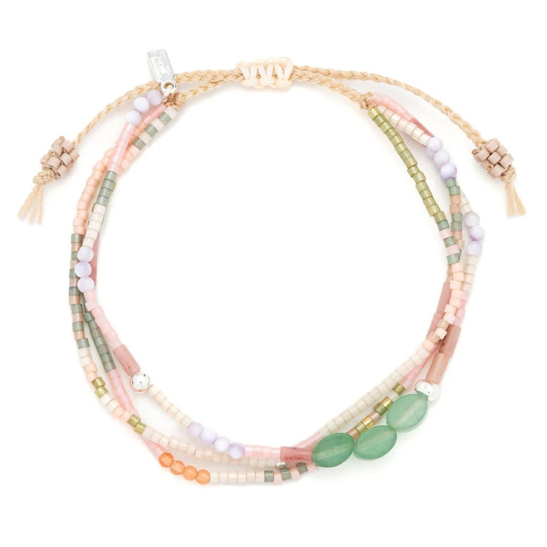 Scout Curated Wears Optimism Mixed Media Bracelet Green Aventurine & Silver