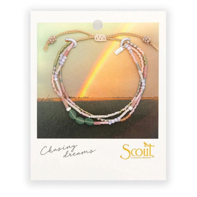 Scout Curated Wears Optimism Mixed Media Bracelet Green Aventurine& Silver