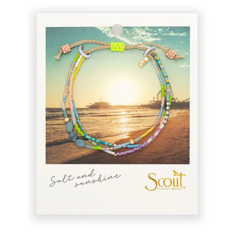 Scout Curated Wears Harmony Mixed Media Bracelet Blue Howlite & Gold