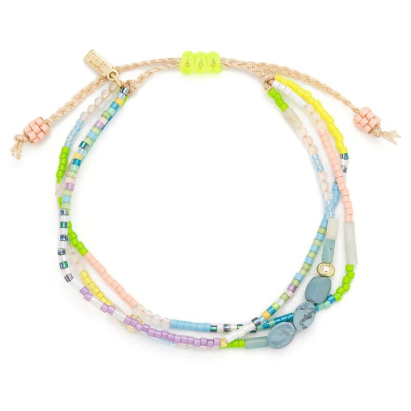 Scout Curated Wears Harmony Mixed Media Bracelet Blue Howlite & Gold
