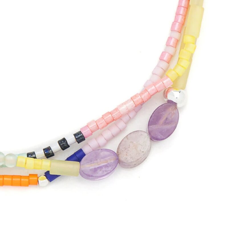 Scout Curated Wears Protection Mixed Media Bracelet Amethyst & Silver