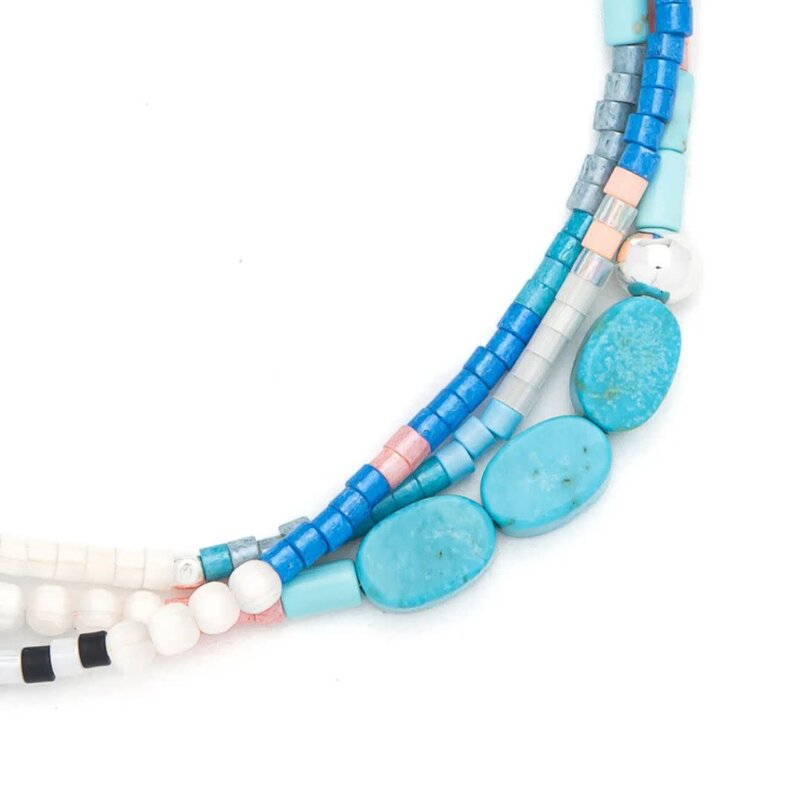 Scout Curated Wears Sky Mixed Media Bracelet Turquoise & Silver