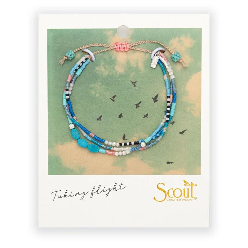 Scout Curated Wears Sky Mixed Media Bracelet Turquoise & Silver