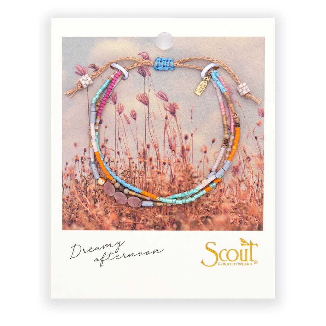 Scout Curated Wears Love Mixed Media Bracelet Rhodochrosite & Gold