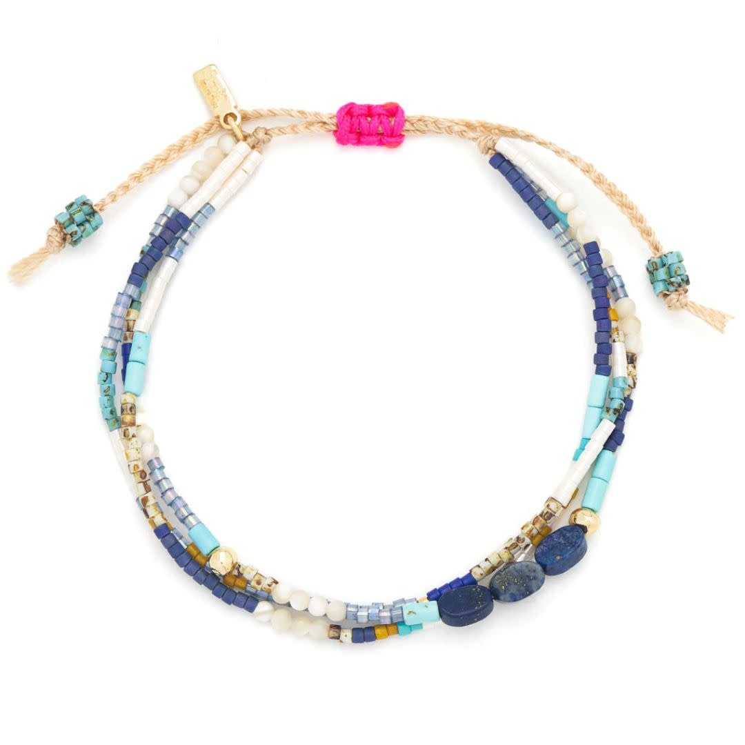 Scout Curated Wears Truth Mixed Media Bracelet Lapis & Gold