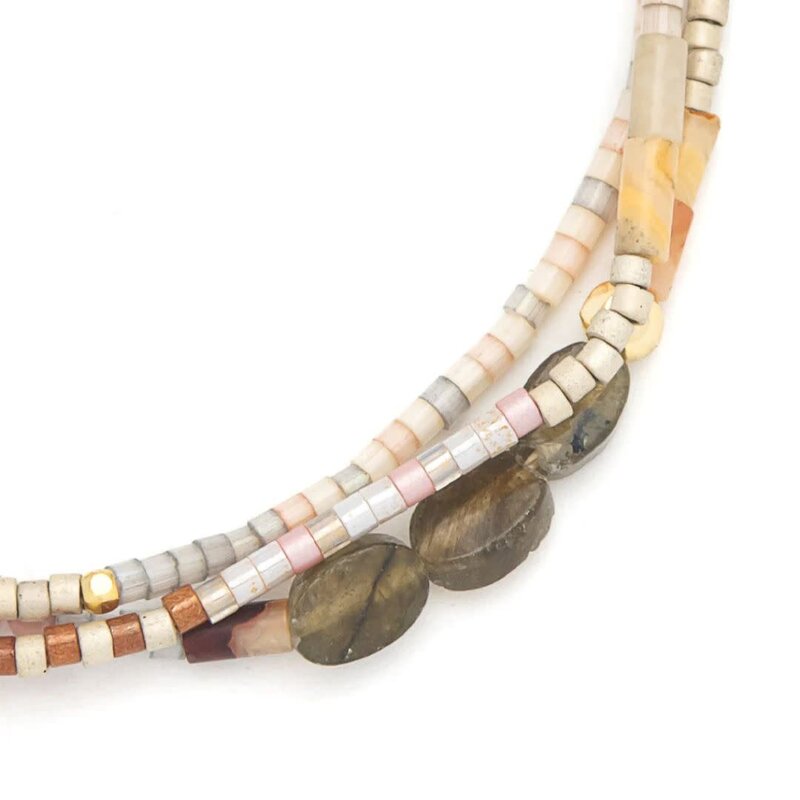 Scout Curated Wears Magic Mixed Media Bracelet Labradorite & Gold