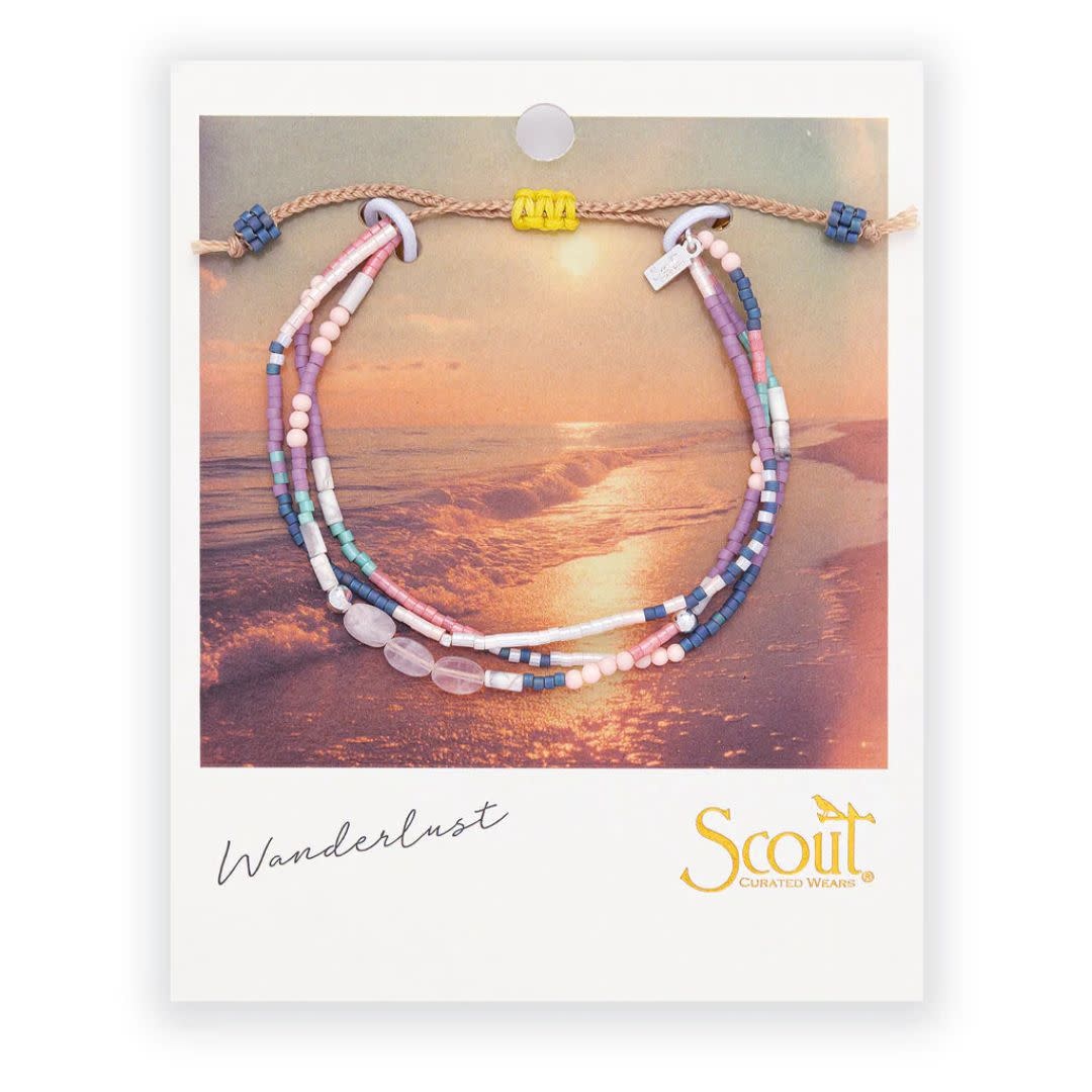 Scout Curated Wears Heart Mixed Media Bracelet Rose Quartz & Silver