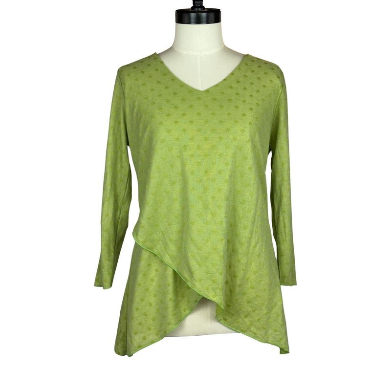 Cut Loose Double Layer V-Neck Mesh Dot