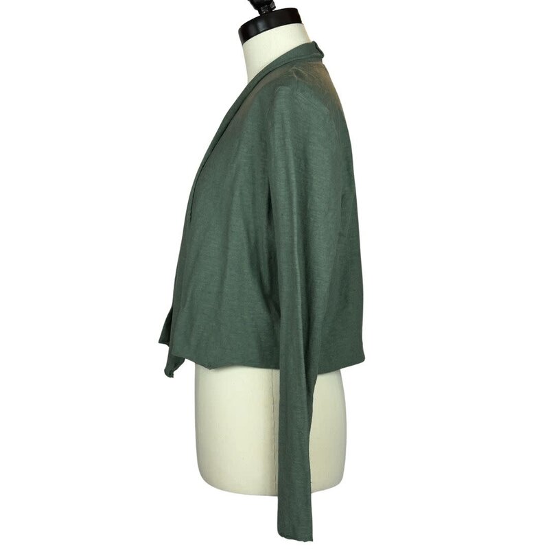Cut Loose Linen Cotton Cropped Cardi
