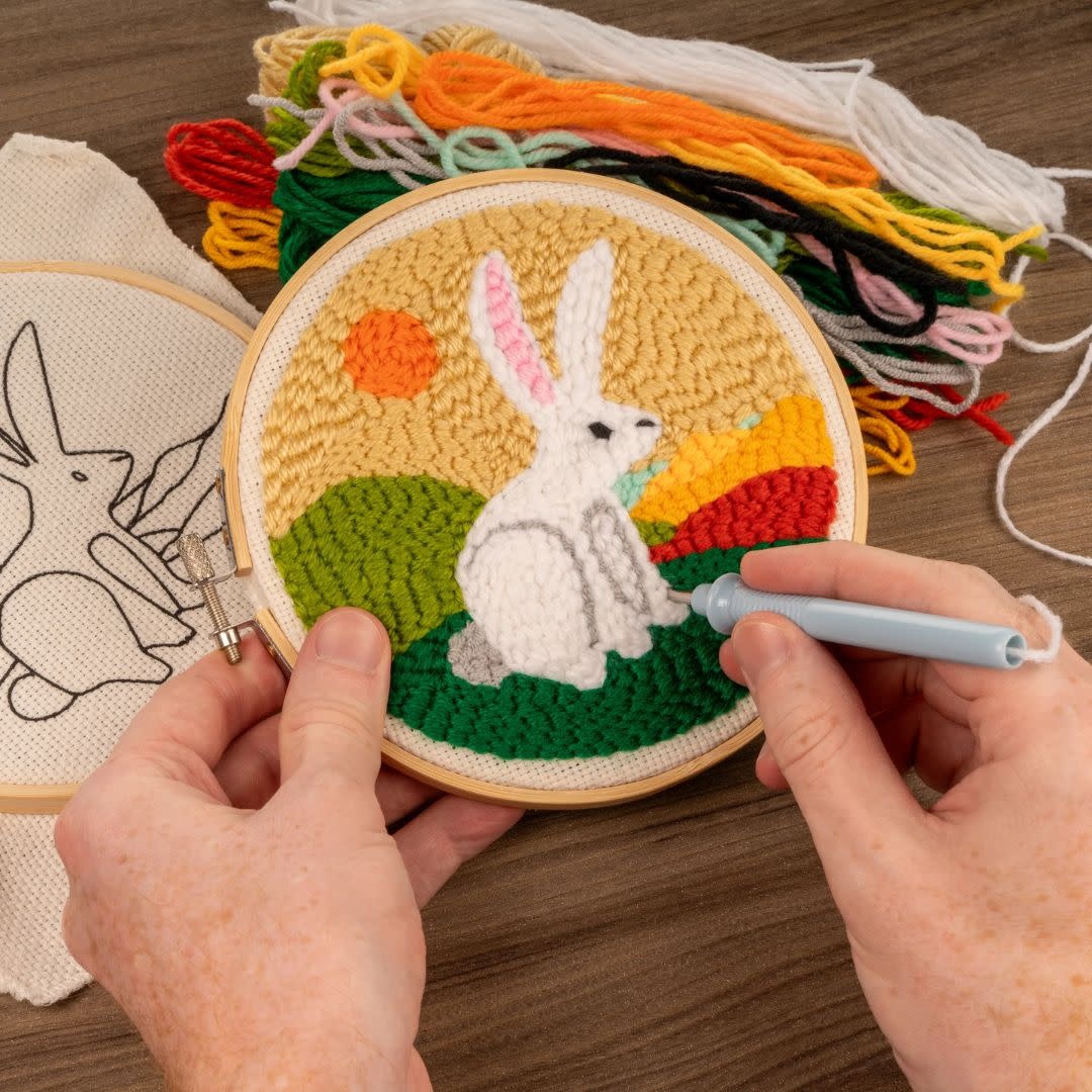 Kikkerland Hare Punch Needle Kit