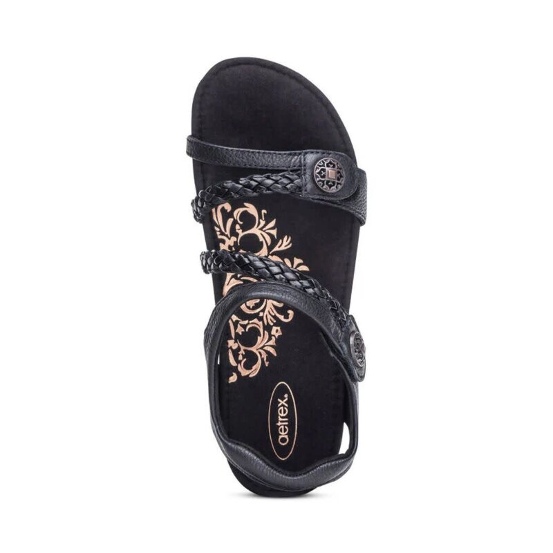 Aetrex Women's Jillian Braided Quarter Strap