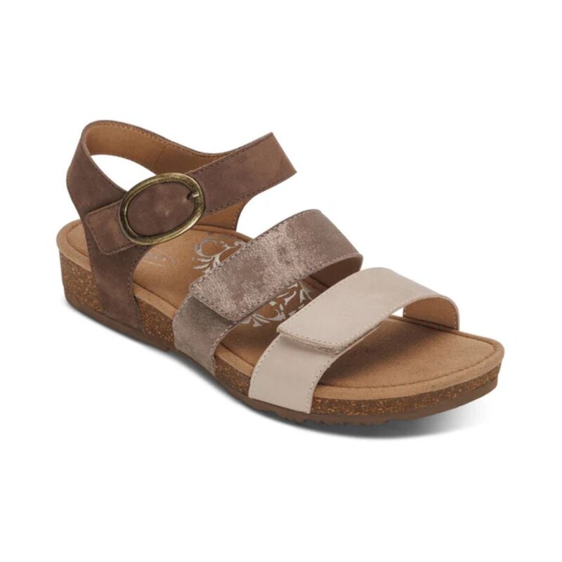 Aetrex Women's Lilly Quarter Strap Adjustable Sandal