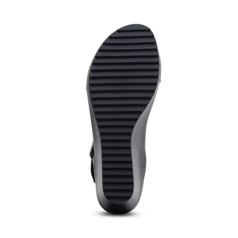 Aetrex Women's Andrea Wedge Qtr Strap