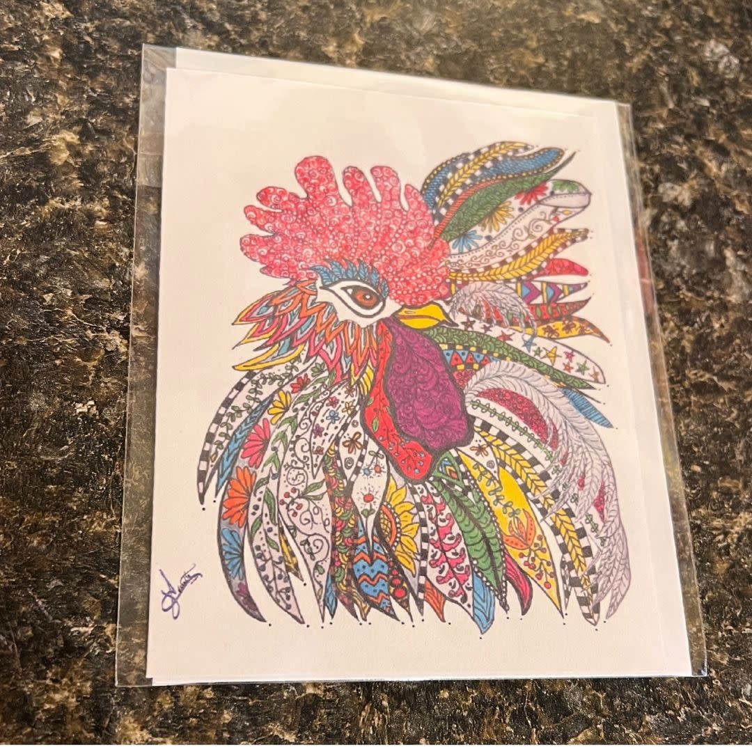 June Everette Rooster Card