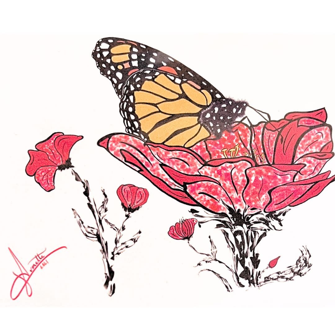 June Everette Monarch Butterfly Card