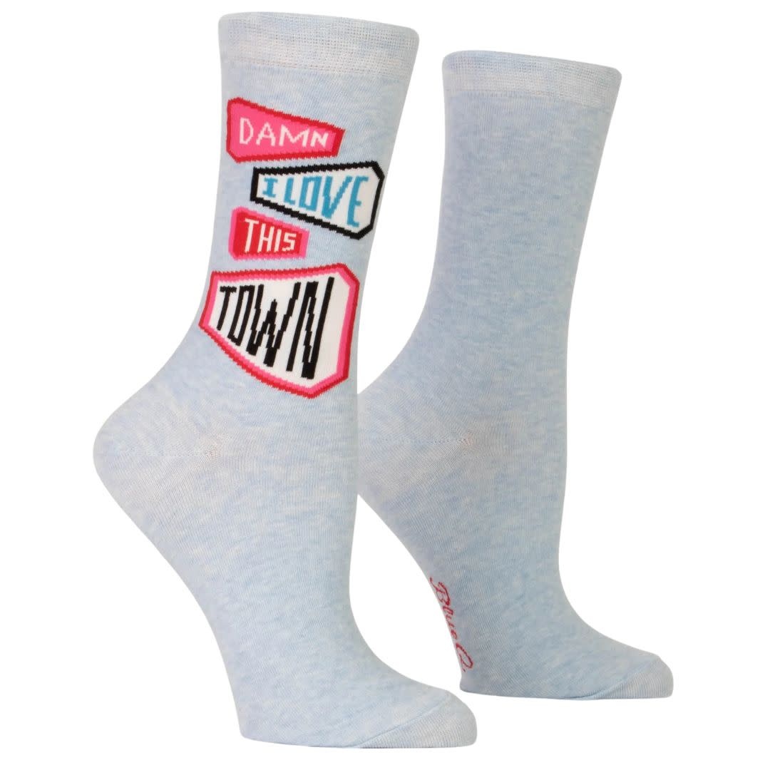 Blue Q Love This Town Women's Crew Socks