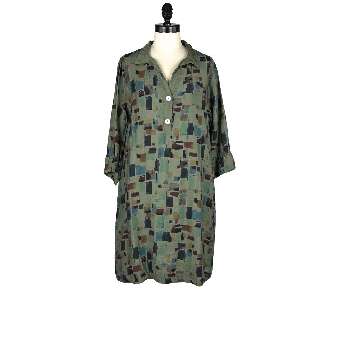 Cut Loose Border Dress Seaglass