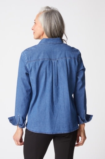 Habitat Clothes to Live In Perfect Travel Denim Shaped Hem Shirt