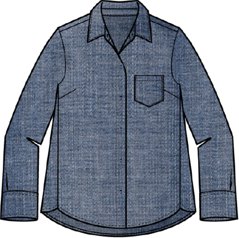 Habitat Clothes to Live In Perfect Travel Denim Shaped Hem Shirt
