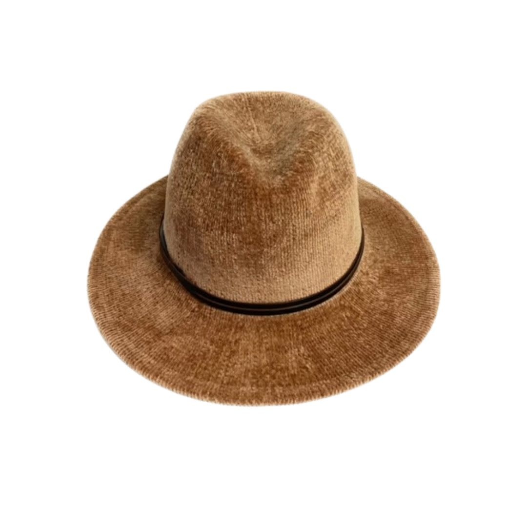 Shihreen Chenille Fedora Brim Hat
