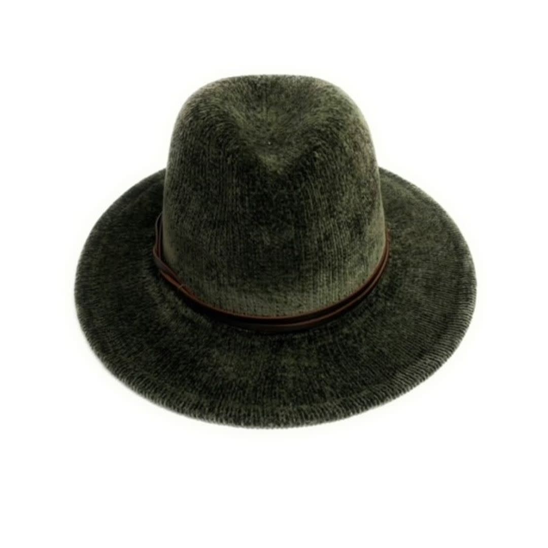 Shihreen Chenille Fedora Brim Hat