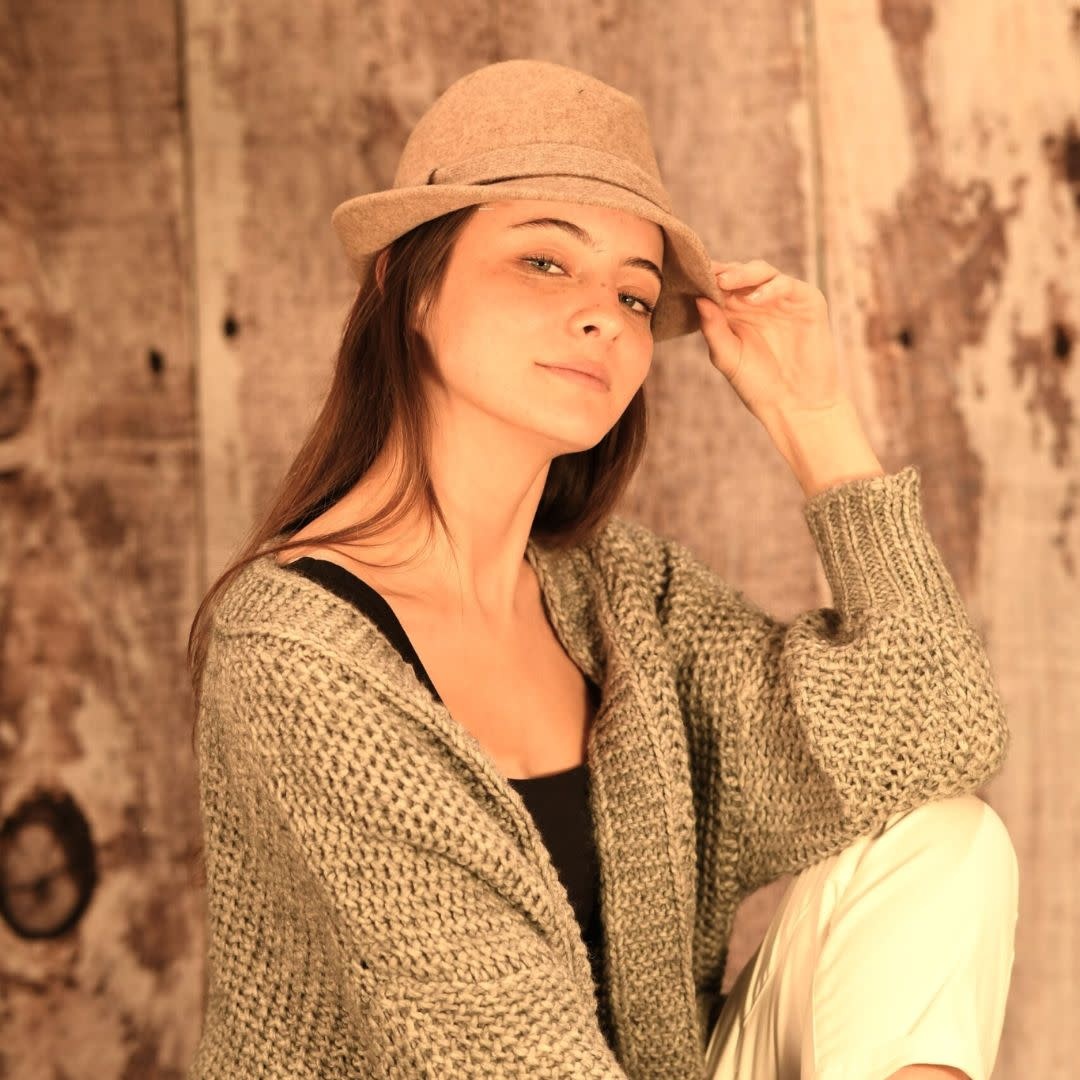 Shihreen Wool Blend Small Brim Fedora Hat