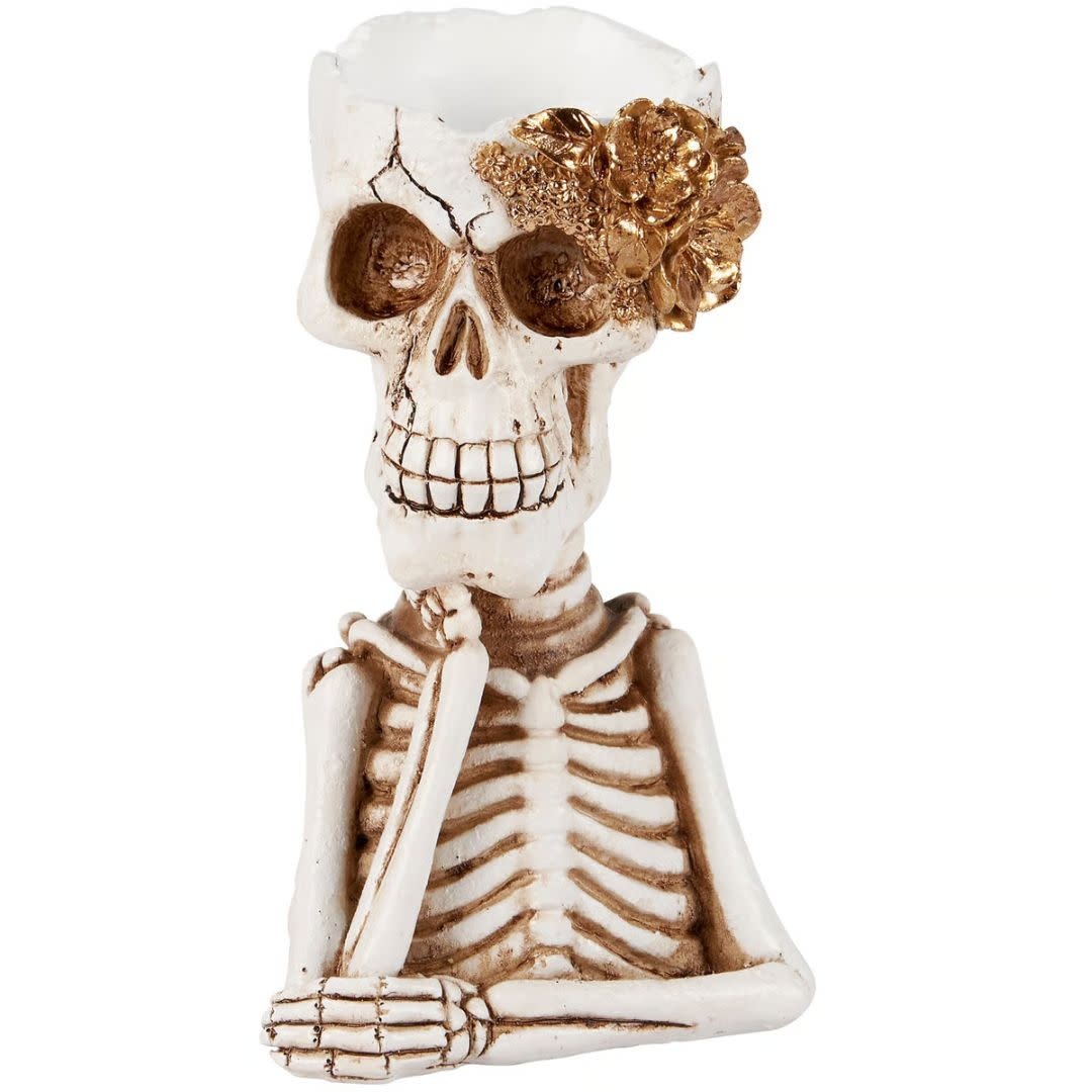 Primitives by Kathy Skeleton Pot Figurine
