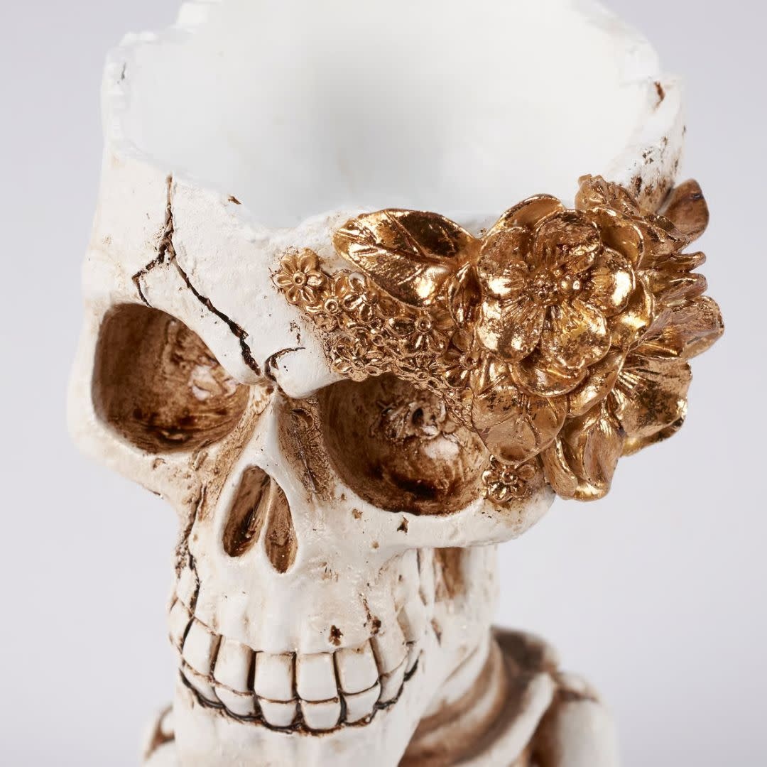 Primitives by Kathy Skeleton Pot Figurine