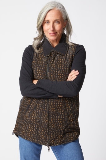 Habitat Clothes to Live In Reversible Printed Quilt Puffer Vest