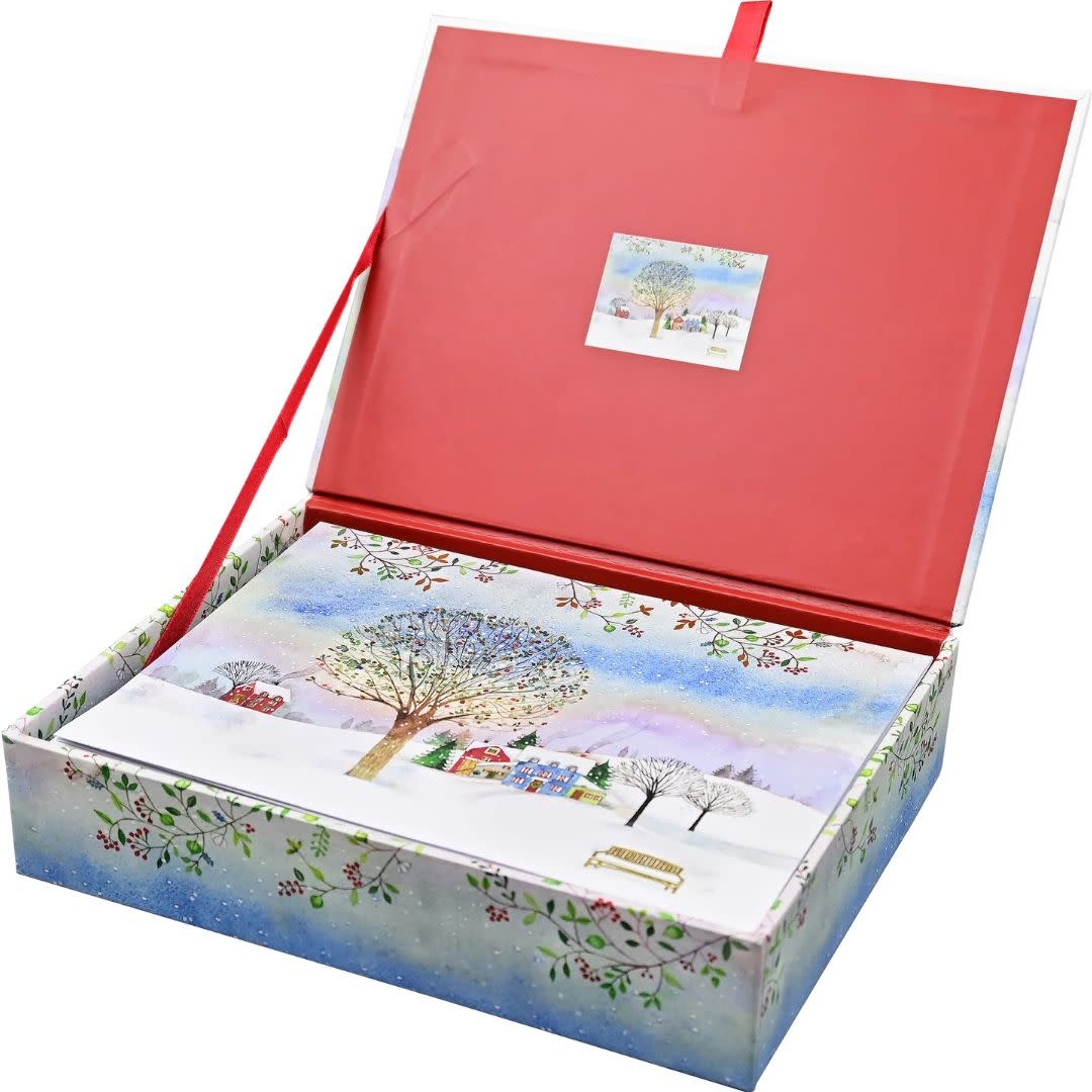 Peter Pauper Village Twilight Deluxe Boxed Holiday Cards