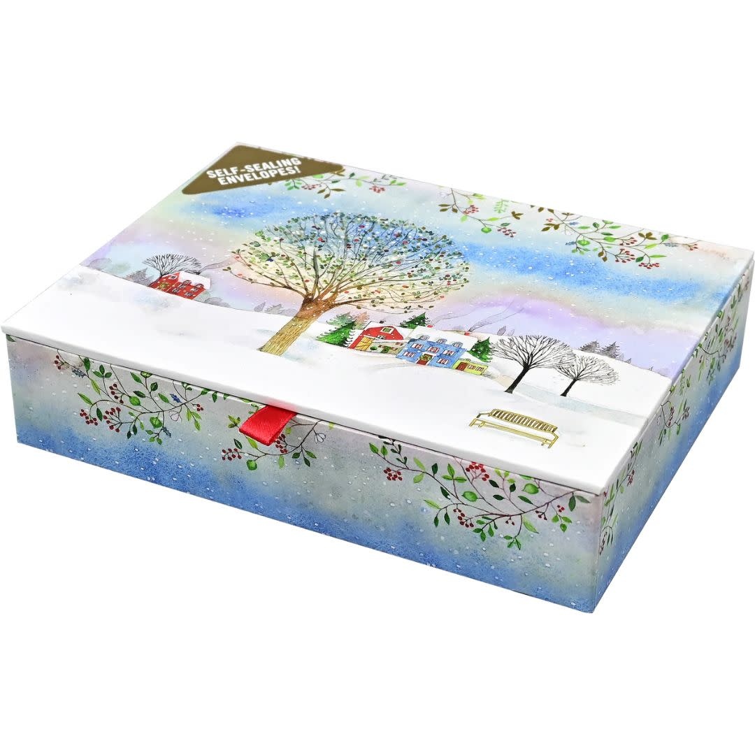 Peter Pauper Village Twilight Deluxe Boxed Holiday Cards