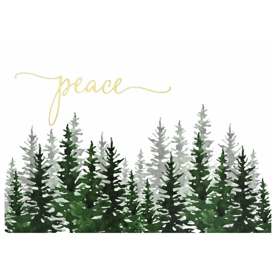 Peter Pauper Winter Evergreens Deluxe Boxed Holiday Cards