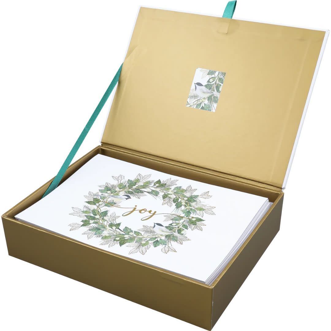 Peter Pauper Wreath of Joy Deluxe Boxed Holiday Cards